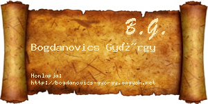 Bogdanovics György névjegykártya